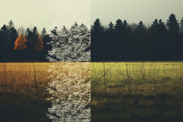 A split image showing two contrasting landscapes: on one side, a degraded habitat due to deforestation and pollution, and on the other side, a restored habitat with thriving wildlife. The image illustrates the potential for the Endangered Species Act to promote habitat restoration and conservation.
