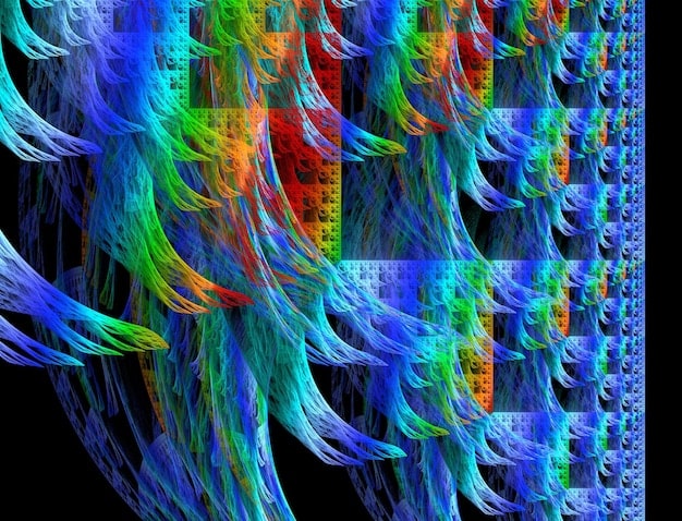 A spectrogram visualization of birdsong, showing variations in frequency and amplitude over time. The image should be detailed and illustrate the complexity of the acoustic structure of birdsong.