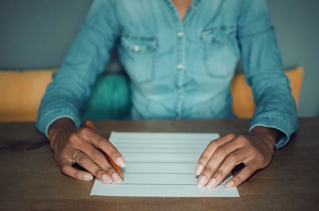 A close-up shot of a person meticulously reviewing a grant application document, highlighting key sections and making notes with a pen. The image should convey attention to detail, thoroughness, and professionalism.